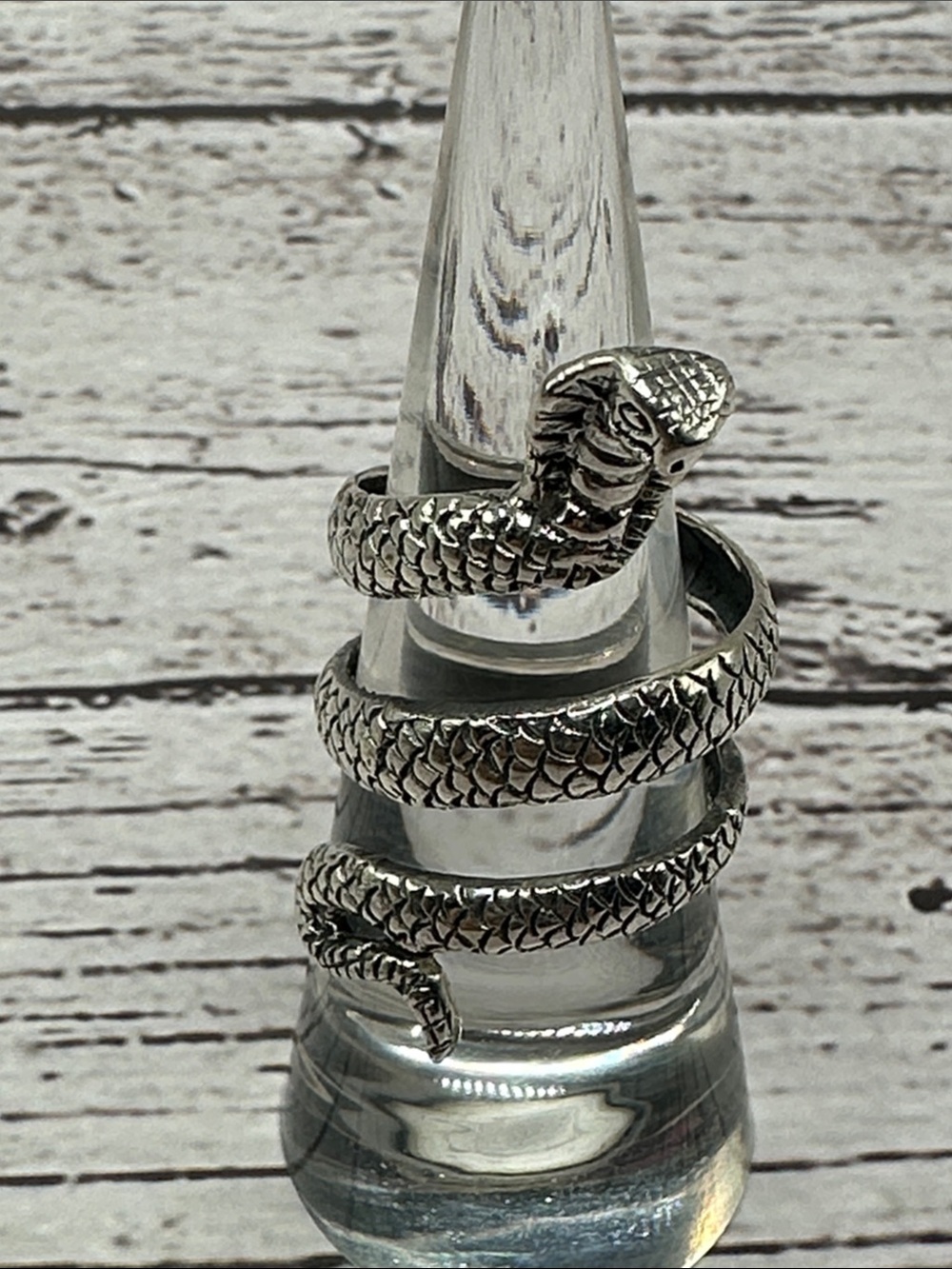 Silver Snake Wrap Ring - Unbranded Serpent Design